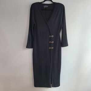 Vintage 90s wool blend maxi dress carol‎ little brand size medium vampire goth